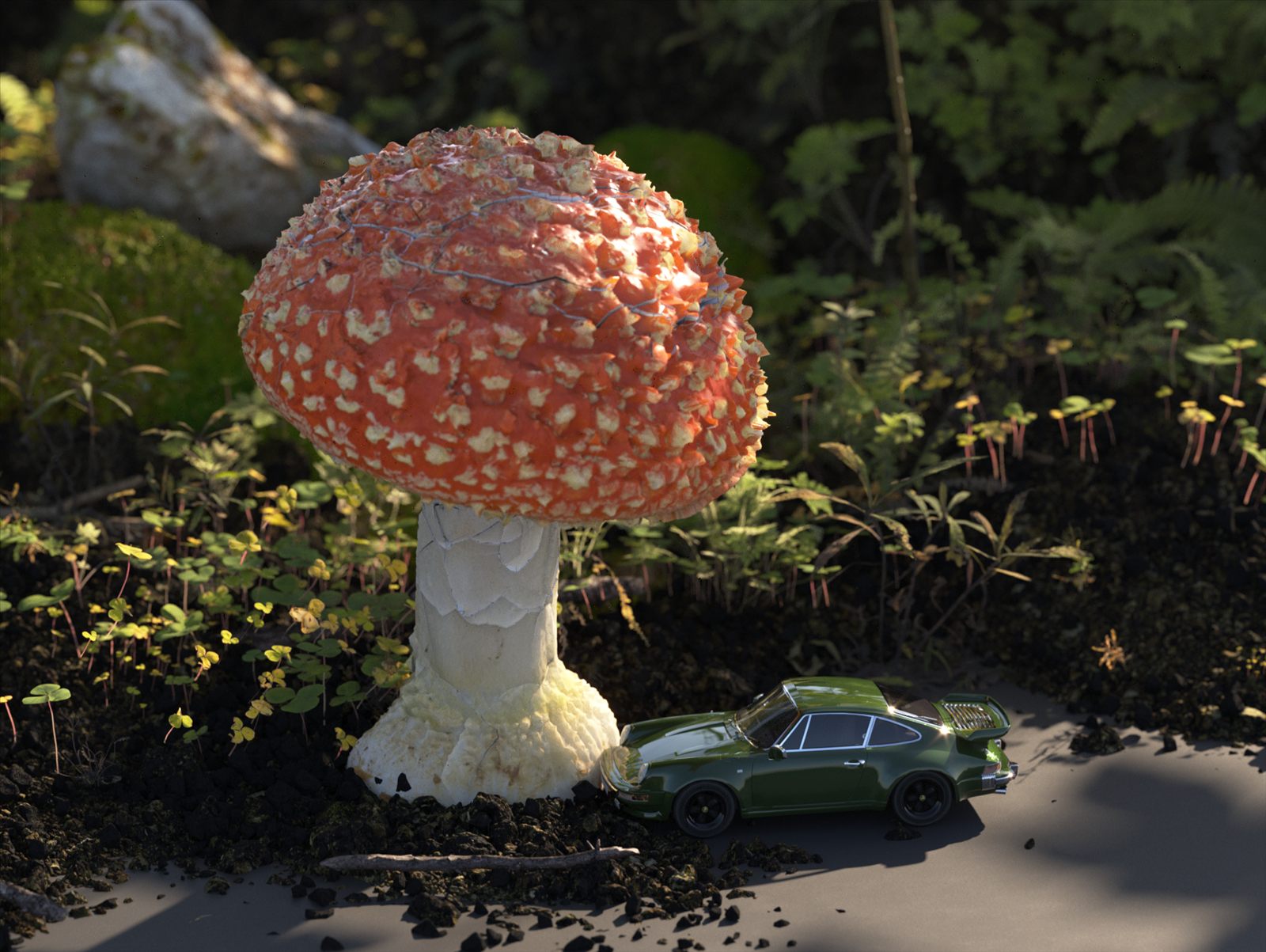 Multifracture Mushroom — 3D-Artwork