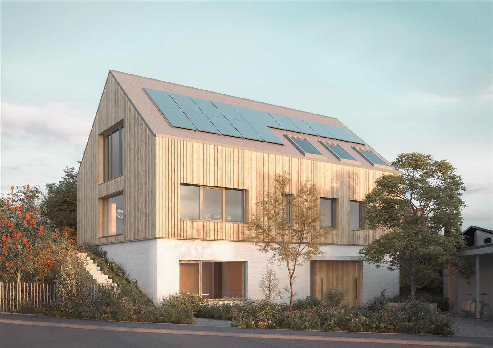 Wohnhaus Familie B — 3D-Visualisierung